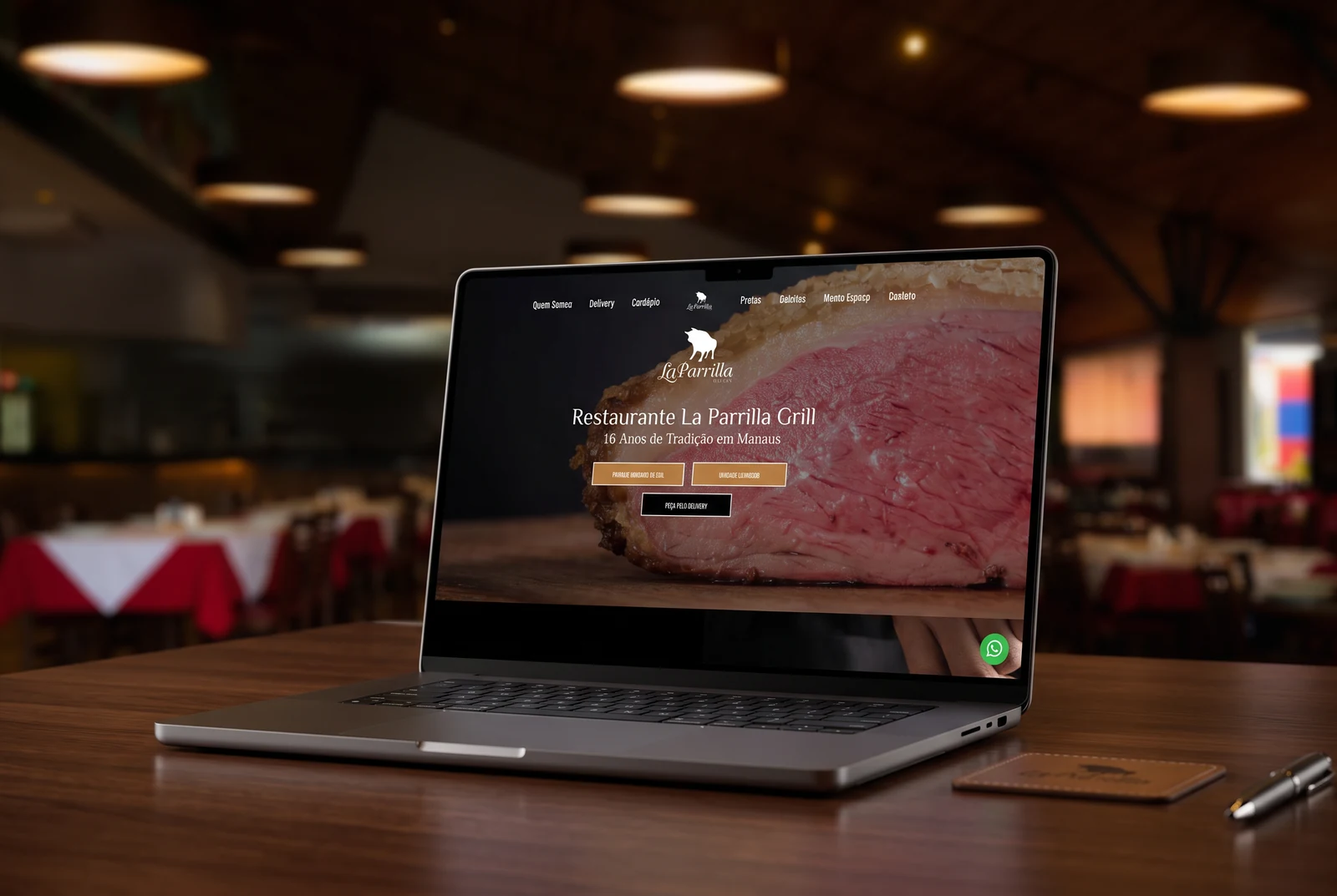 Criação de website La Parrilla, pela Caviar Criativo