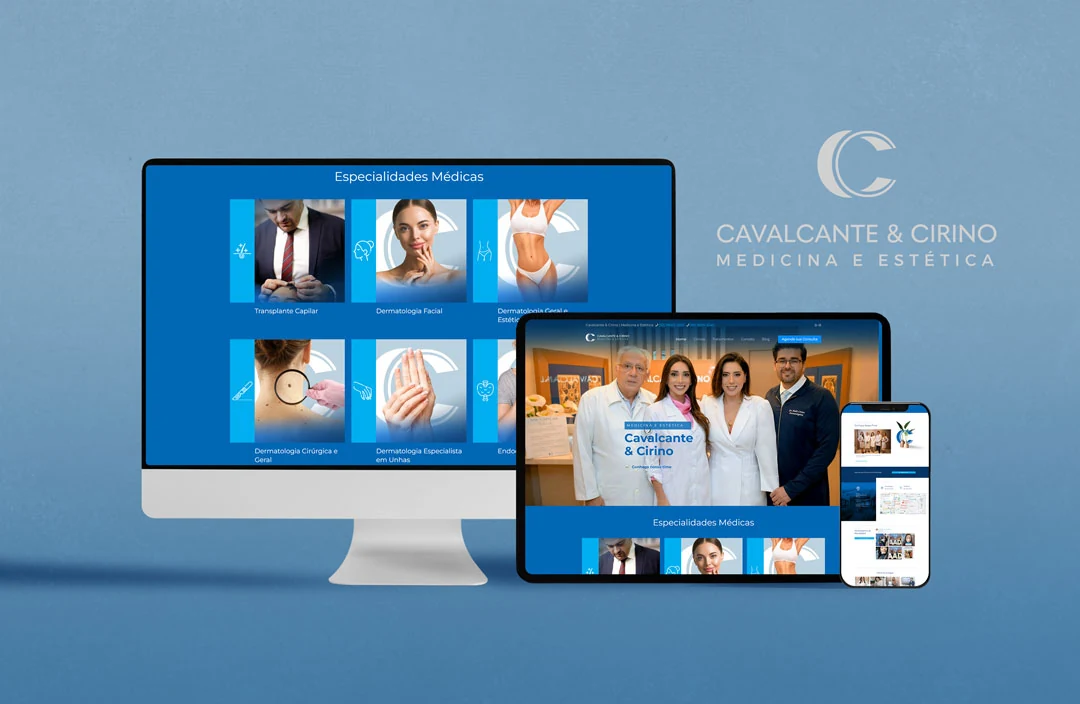 Criação de site para clínica de medicina e estética em Manaus - Cavalcante & Cirino