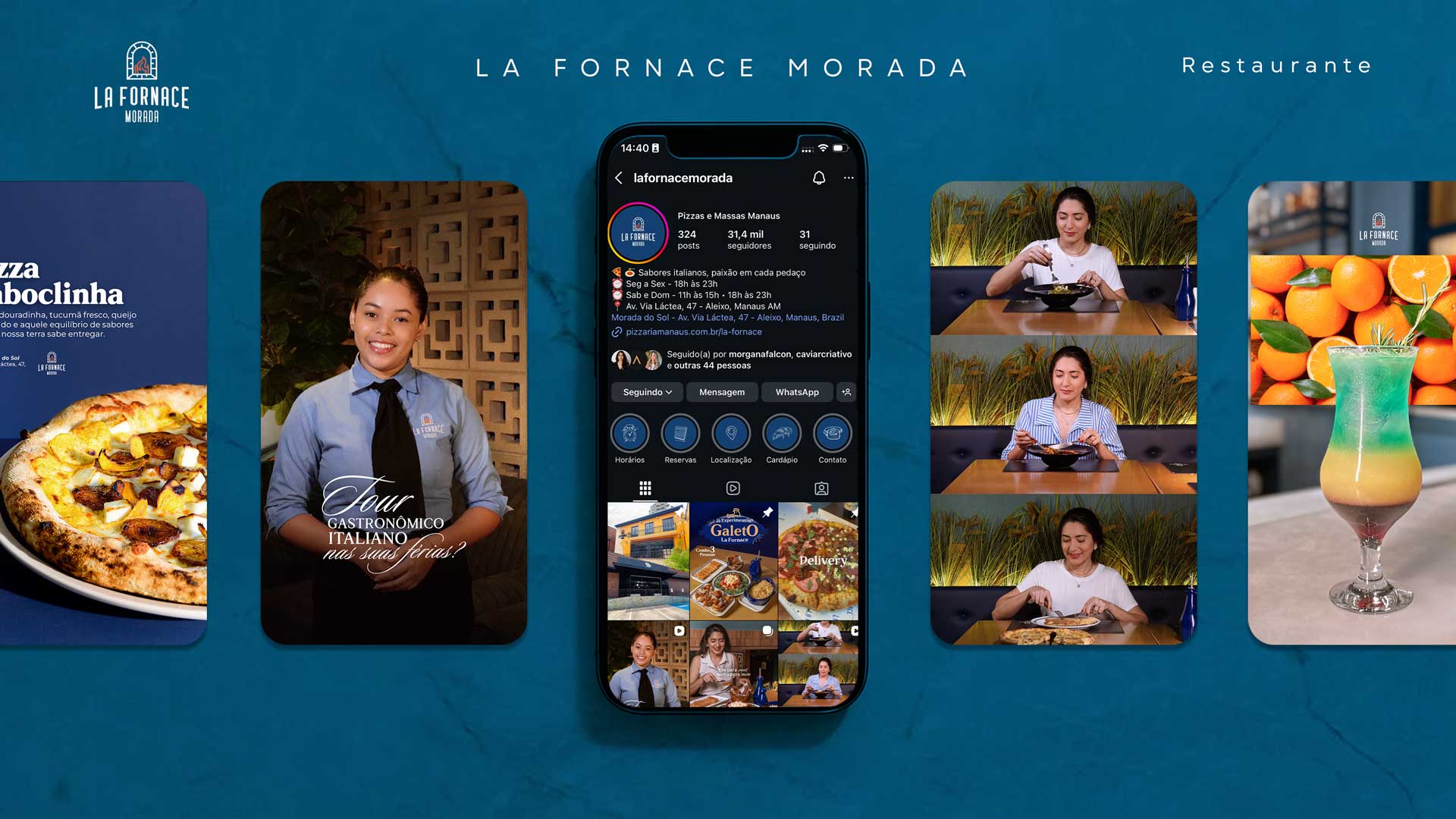 gestao de instagram la fornace manaus